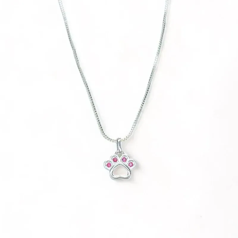 COLAR PINGENTE PATINHA ZIRCONIA RUBELITA