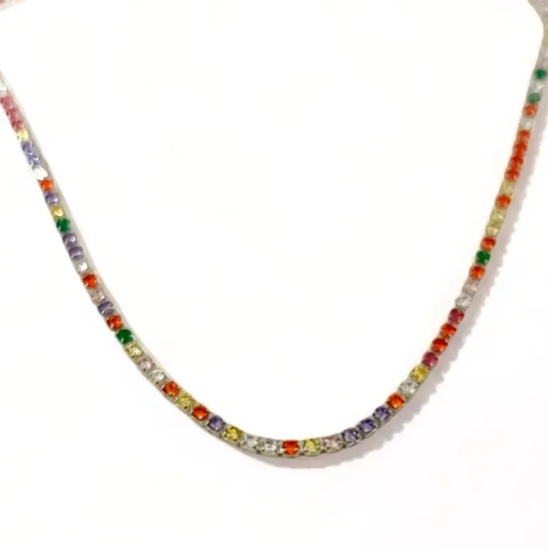 COLAR RIVIERA ZIRCONIA COLOR