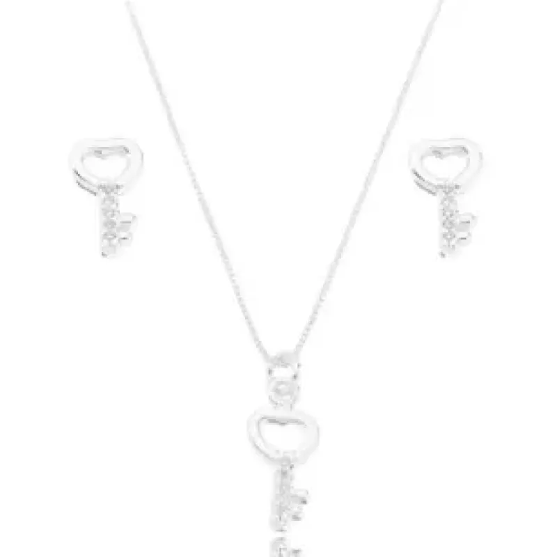 CONJUNTO CHAVE ZIRCONIA CRISTAL