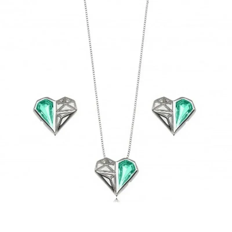 CONJUNTO CORACAO CRISTAIS TURMALINA
