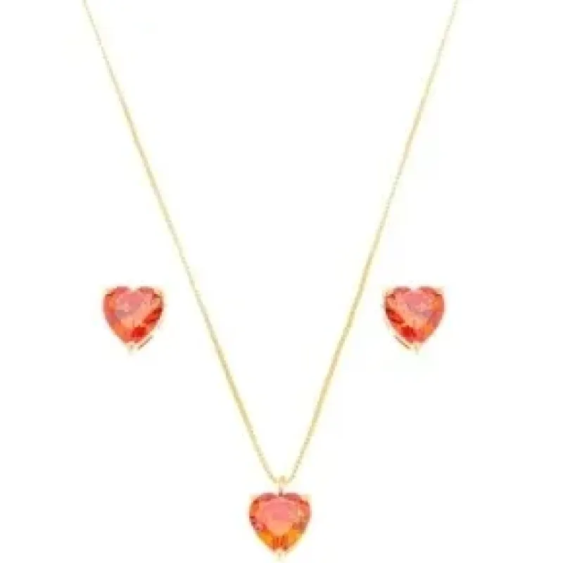 CONJUNTO CORACAO PEDRA SELENITA
