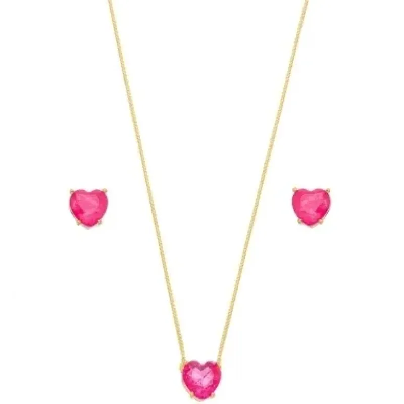 CONJUNTO CORACAO ROSA