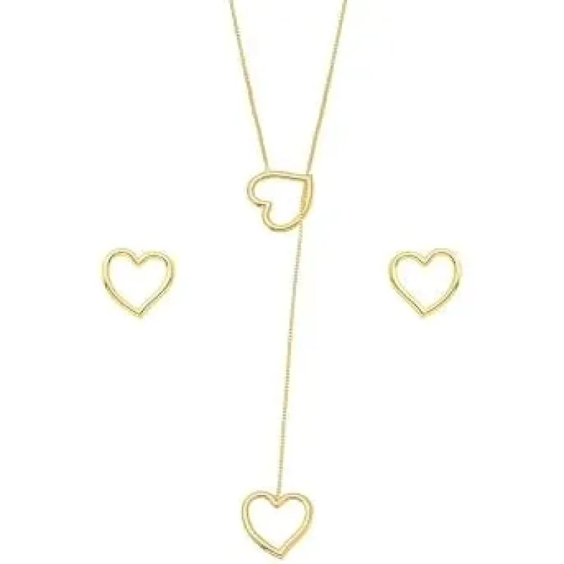 CONJUNTO CORACAO VAZADO LISO