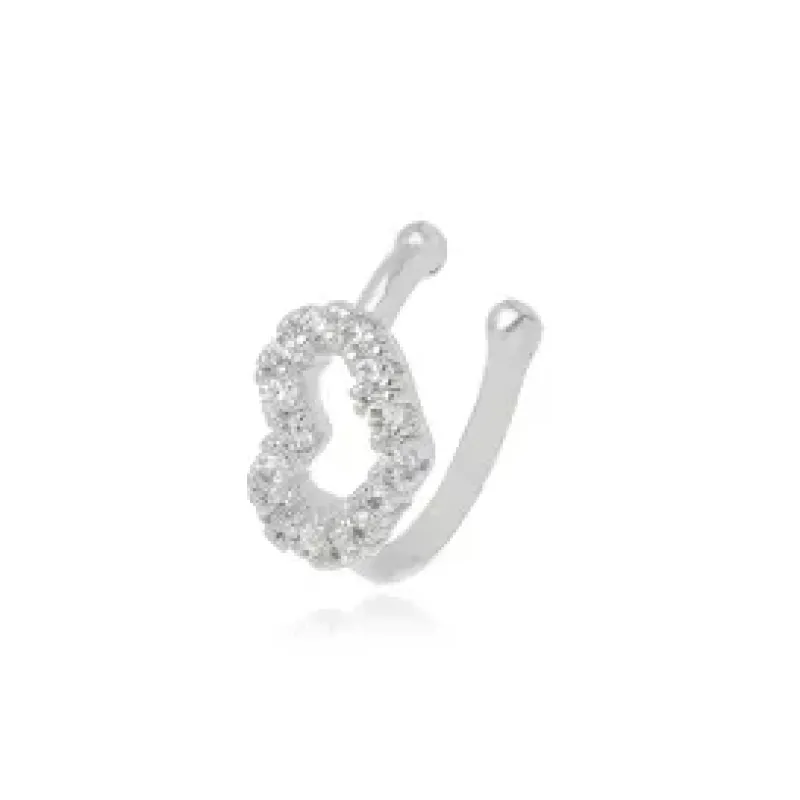 PIERCING CORACAO ZIRCONIA CRISTAL