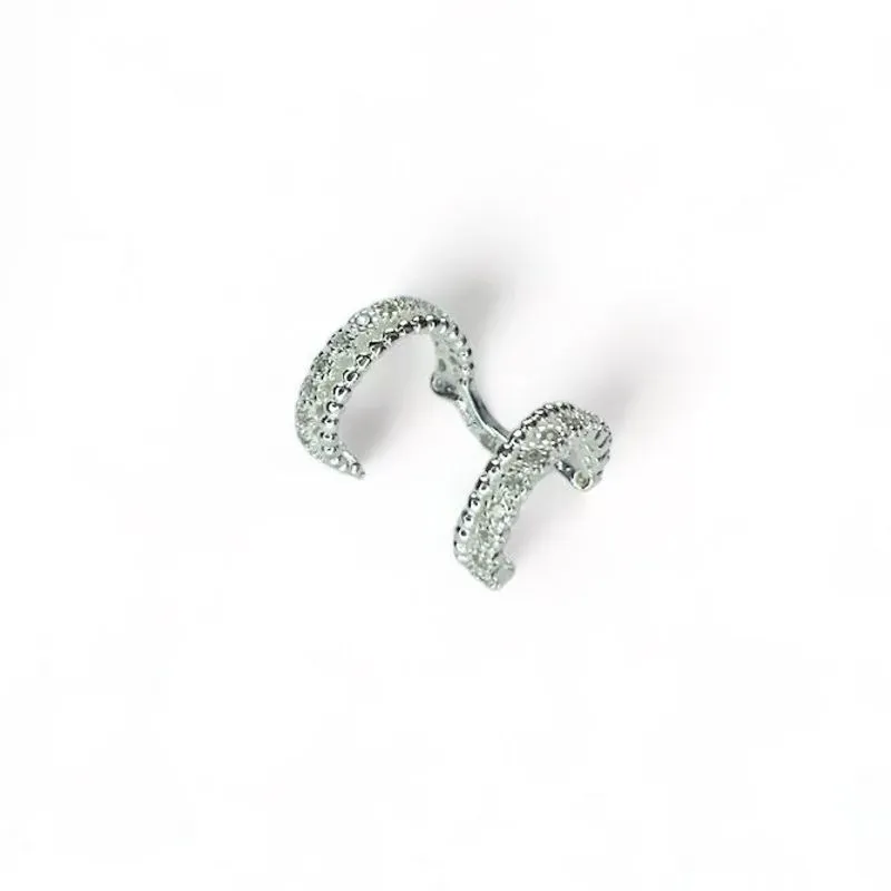 PIERCING FAKE DUPLO ZIRCONIA CRISTAL BOLINHA LISA