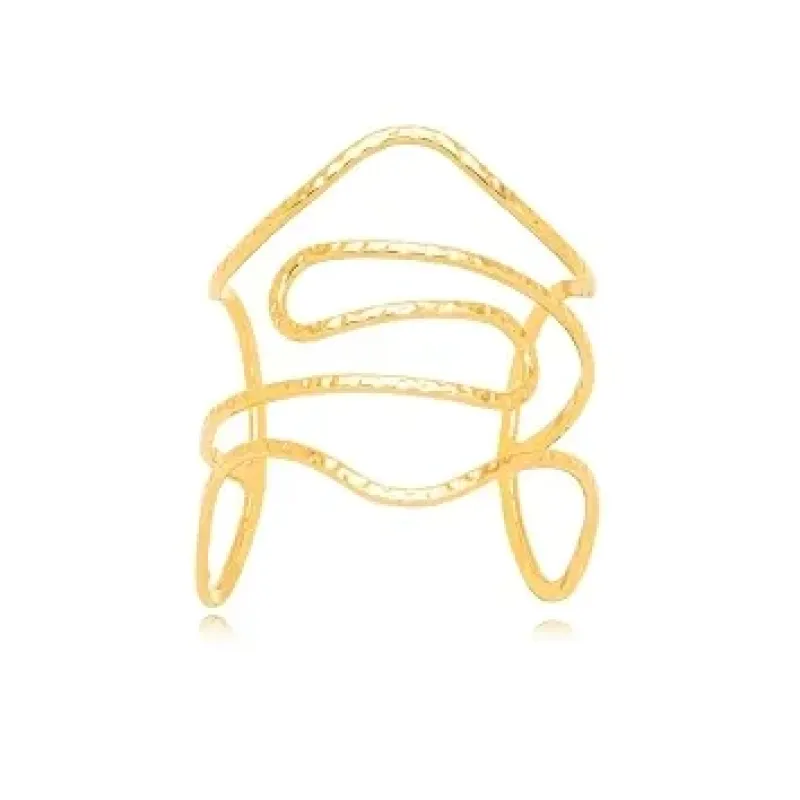 PULSEIRA BRACELETE ONDULADO DETALHADO LISO