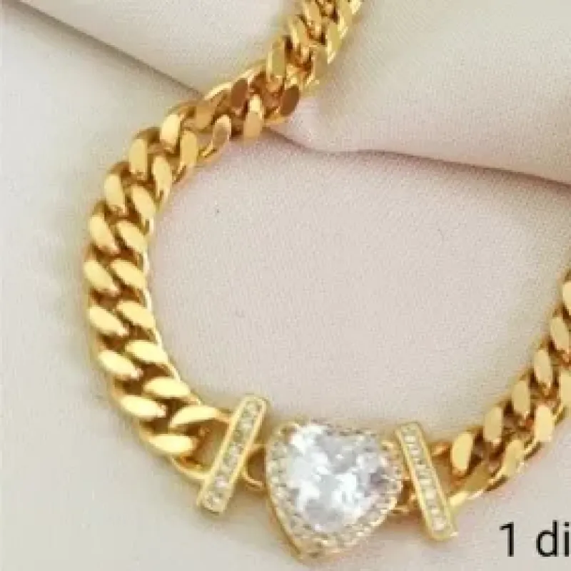 PULSEIRA CORACAO CRISTAL ZIRCONIA CRISTAL