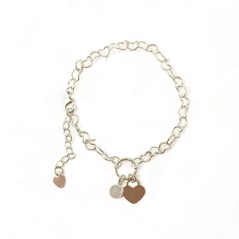 PULSEIRA PINGENTE CORAÇÃO LISO CRISTAL