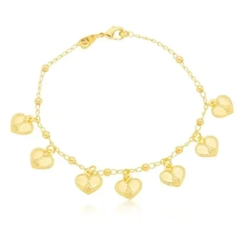 PULSEIRA PINGENTE MEDALHA CORACAO NOSSA SENHORA