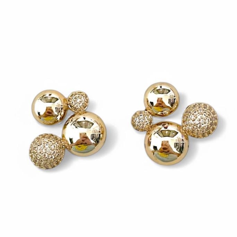 BRINCO BOLAS ZIRCONIA CRISTAL