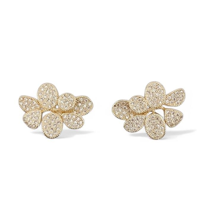 BRINCO FOLHAS ZIRCONIA CRISTAL