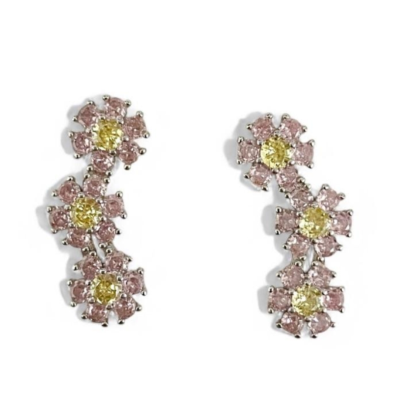 BRINCO EAR CUFF FLORES COLOR