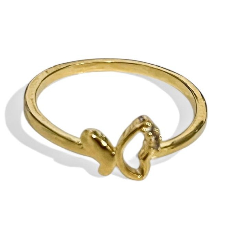 ANEL BORBOLETA VAZADA ZIRCONIA CRISTAL 21