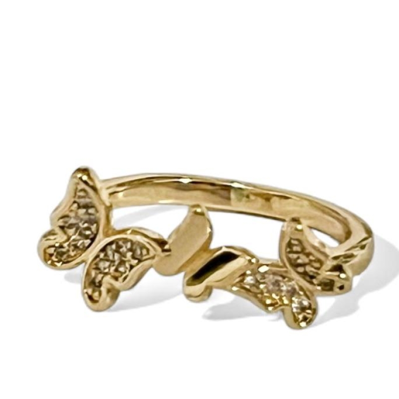 ANEL BORBOLETAS ZIRCONIA CRISTAL 12