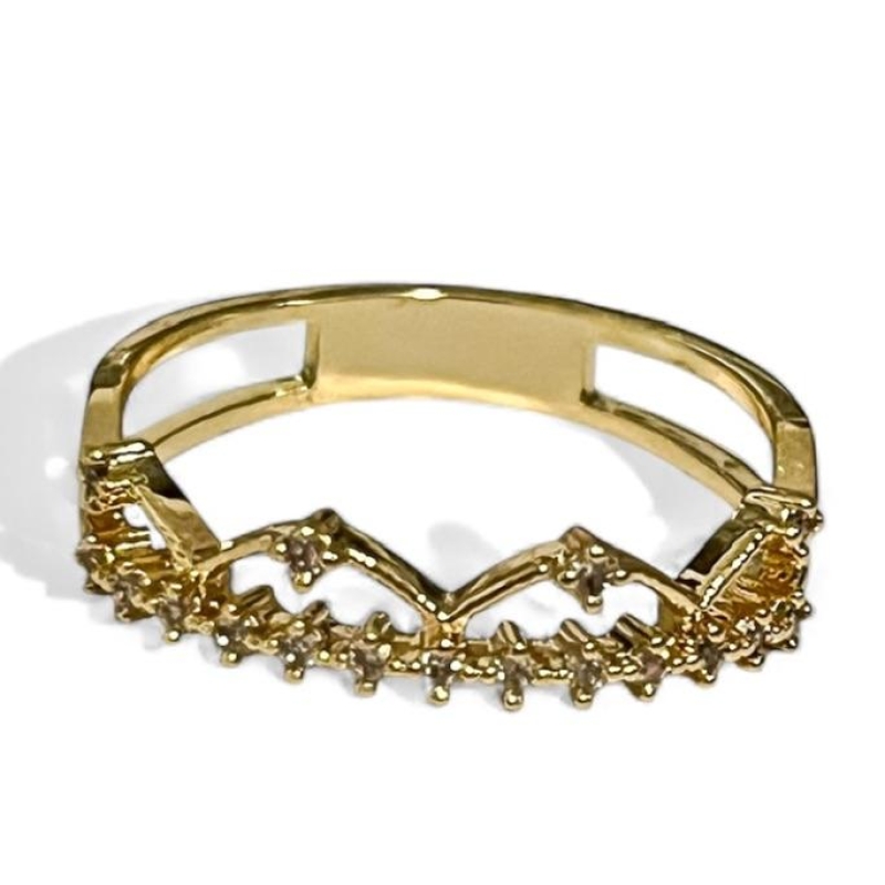 ANEL COROA ZIRCONIA CRISTAL 16