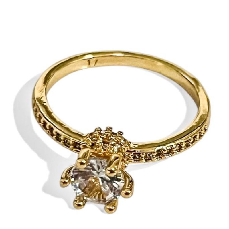 ANEL SOLITARIO PEDRA ZIRCONIA CRISTAL 19