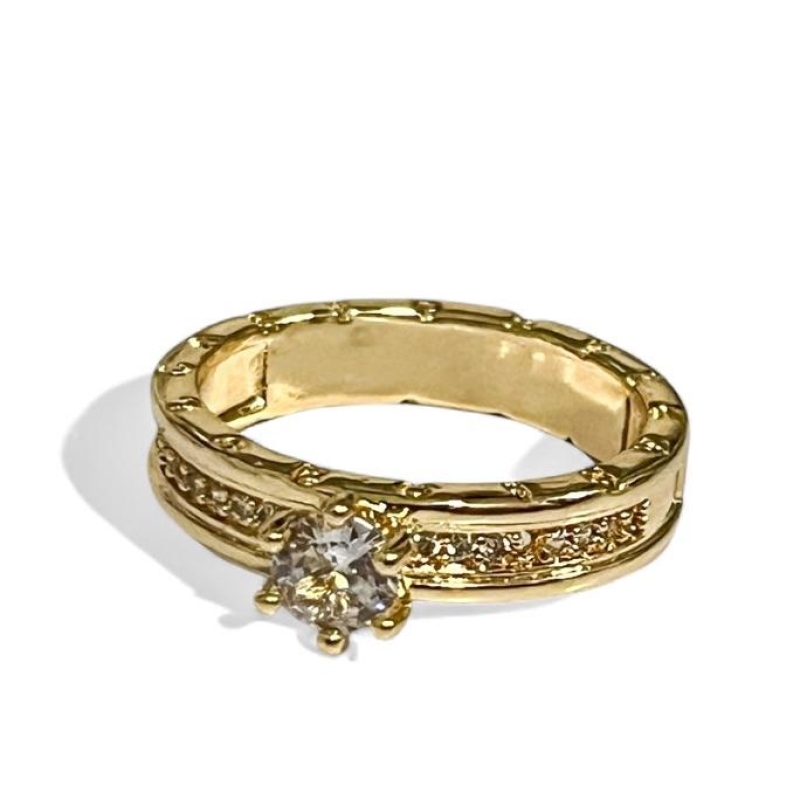 ANEL SOLITARIO PEDRA ZIRCONIA CRISTAL 20