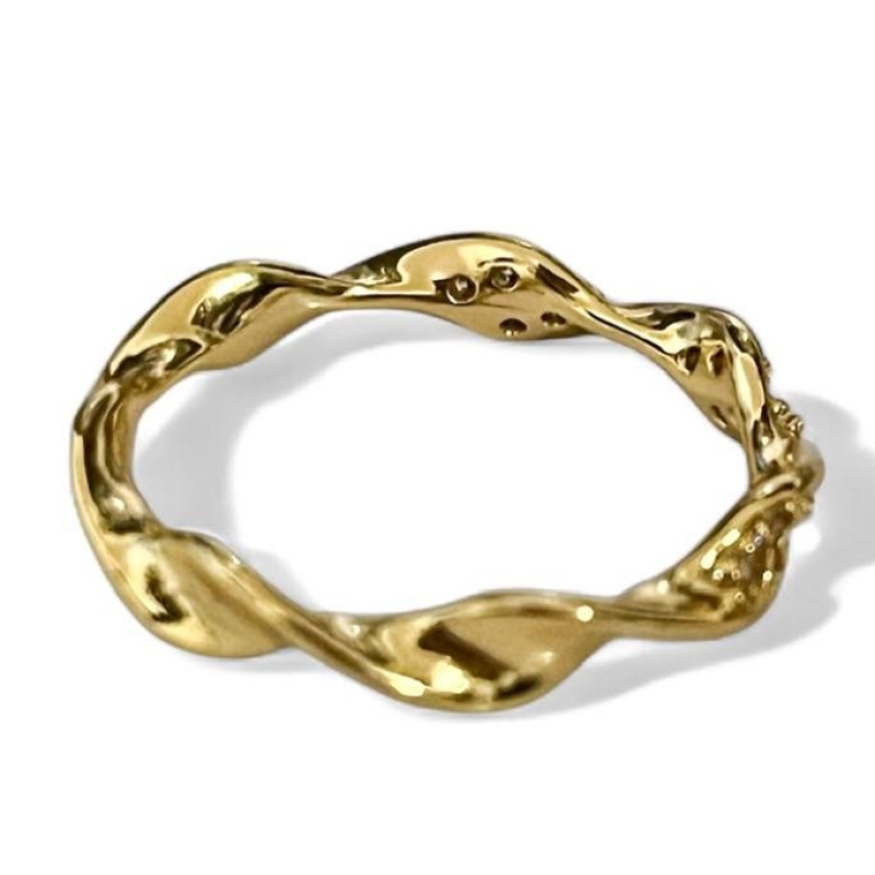 ANEL TORCIDO ZIRCONIA CRISTAL 16