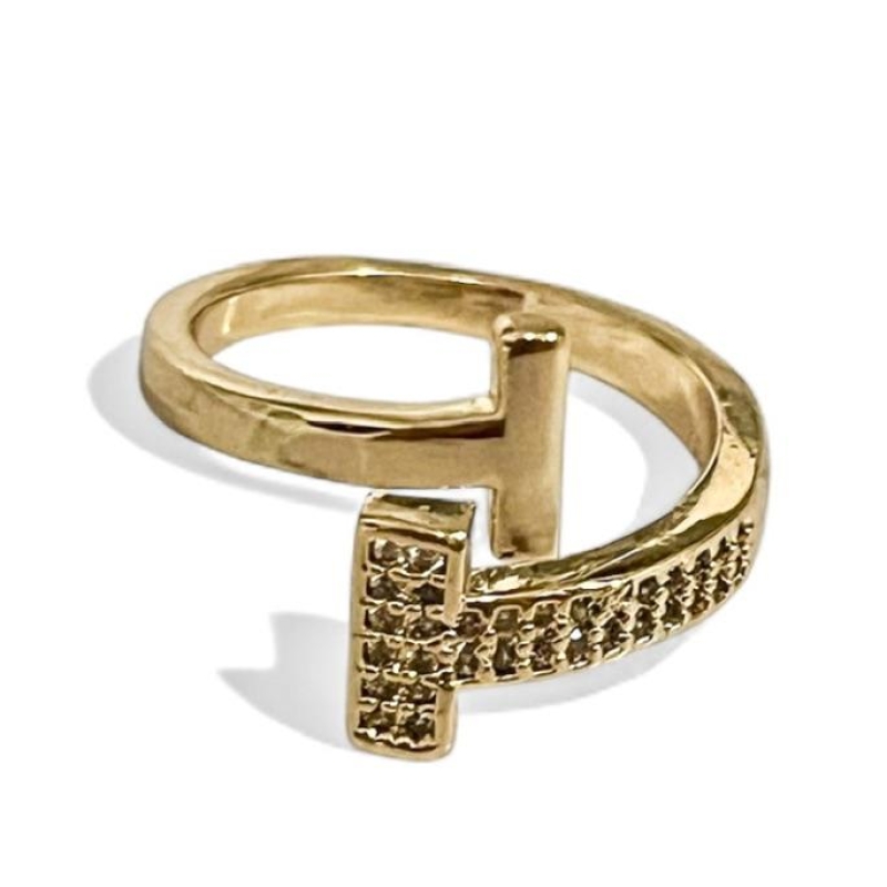 ANEL TRAVA ZIRCONIA CRISTAL 21
