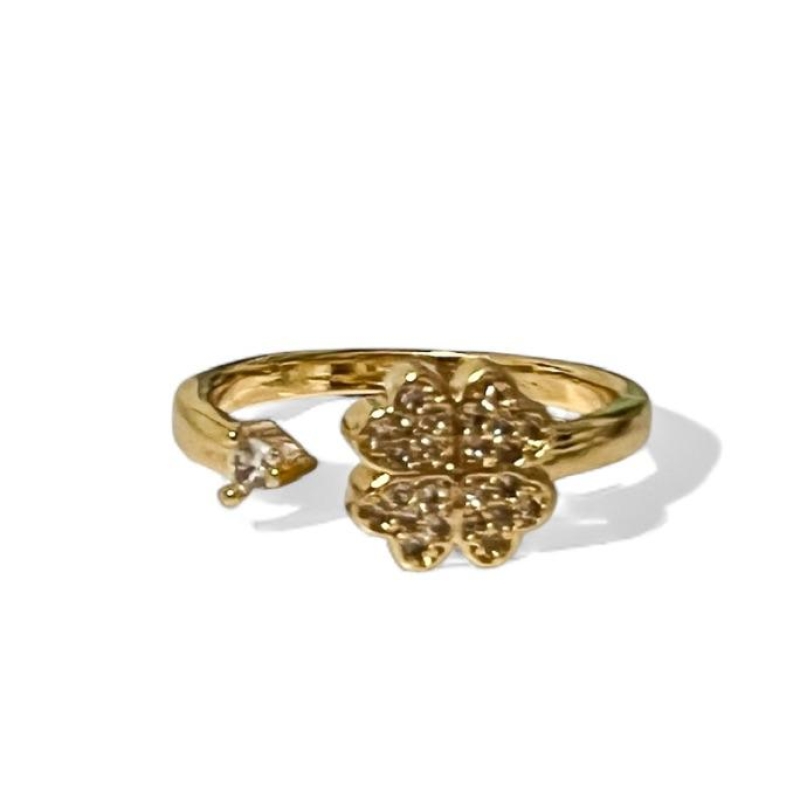 ANEL TREVO ZIRCONIA CRISTAL