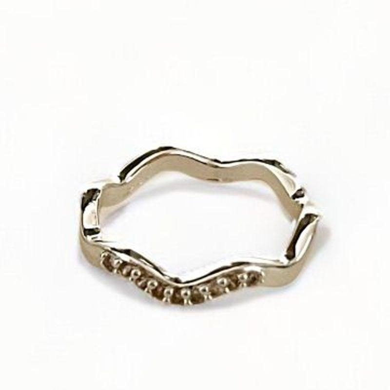 ANEL ONDAS ZIRCONIA CRISTAL 8