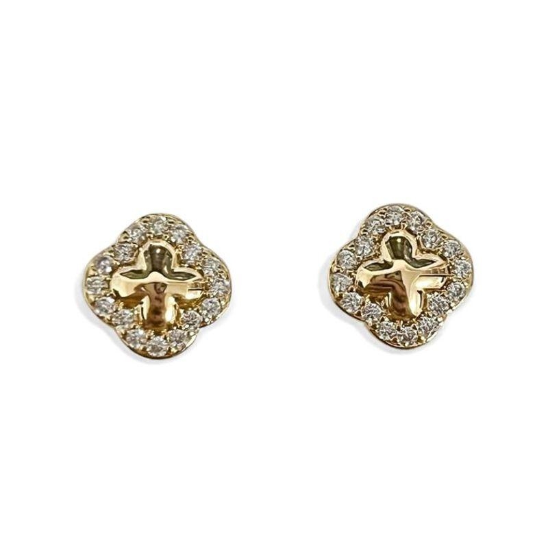 BRINCO TREVO ZIRCONIA CRISTAL
