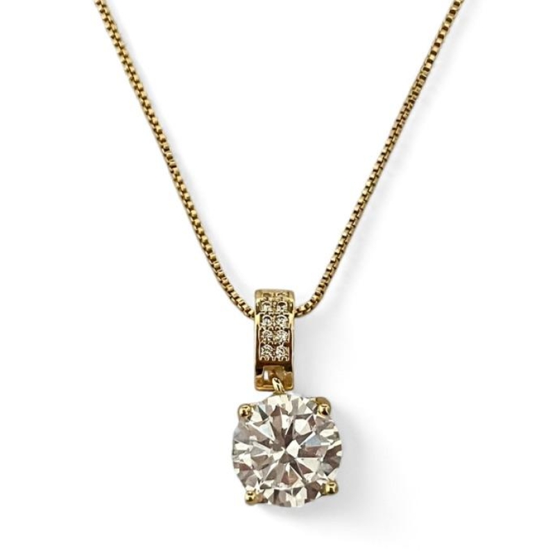 COLAR PONTO DE LUZ ZIRCONIA CRISTAL