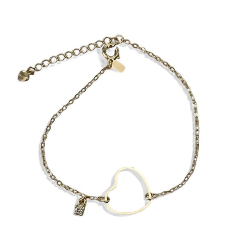 PULSEIRA CORAÇÃO VAZADO ZIRCONIA CRISTAL