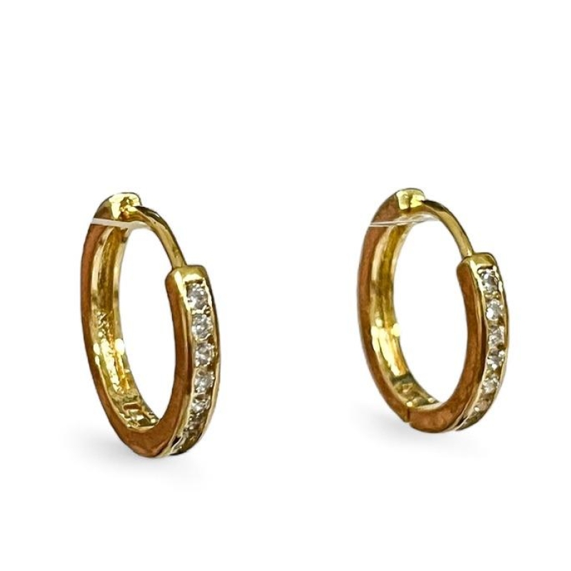 BRINCO ARGOLA ZIRCONIA CRISTAL