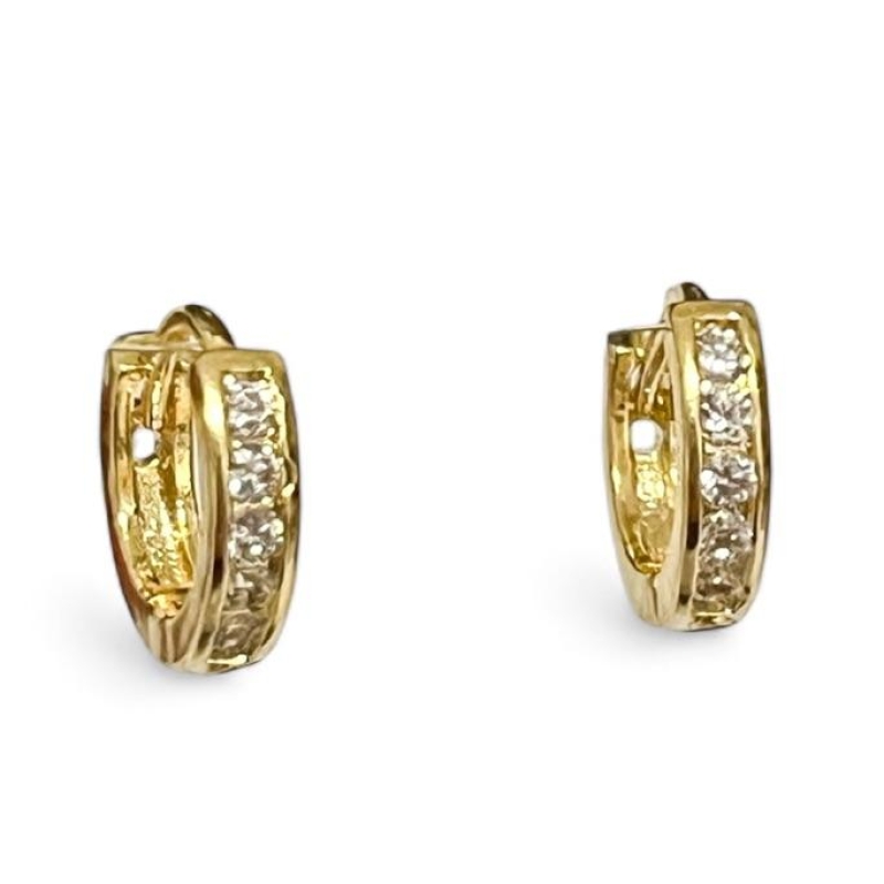 BRINCO ARGOLA ZIRCONIA CRISTAL