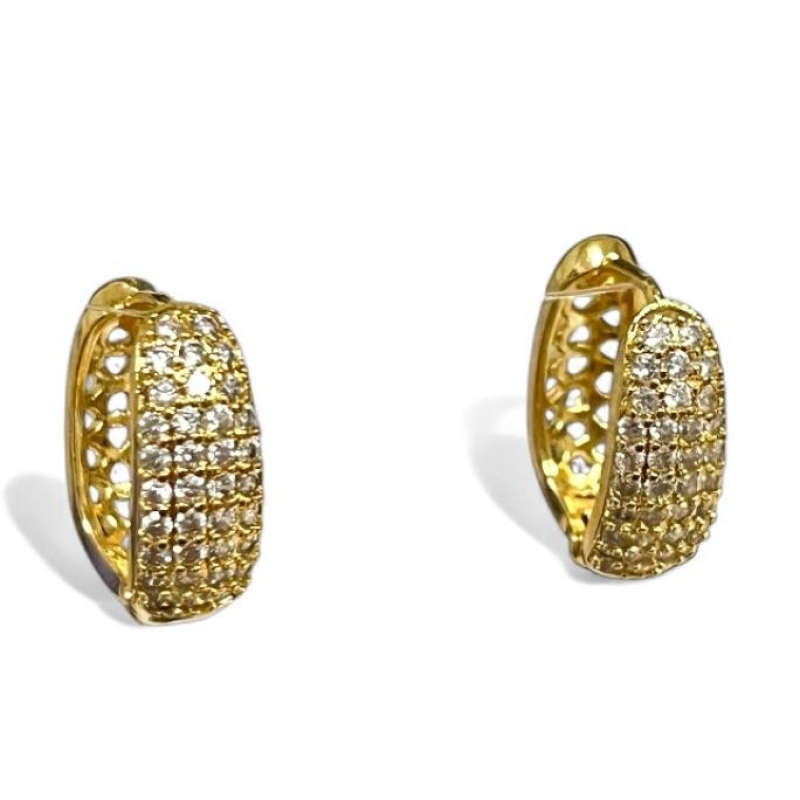 BRINCO ARGOLA ZIRCONIA CRISTAL