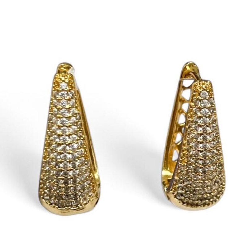 BRINCO ARGOLA ZIRCONIA CRISTAL
