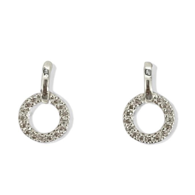 BRINCO CIRCULO VAZADO ZIRCONIA COLOR