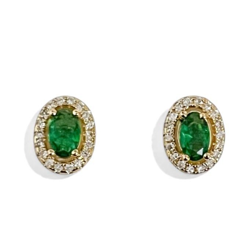 BRINCO OVAL PEDRA ESMERALDA ZIRCONIA CRISTAL
