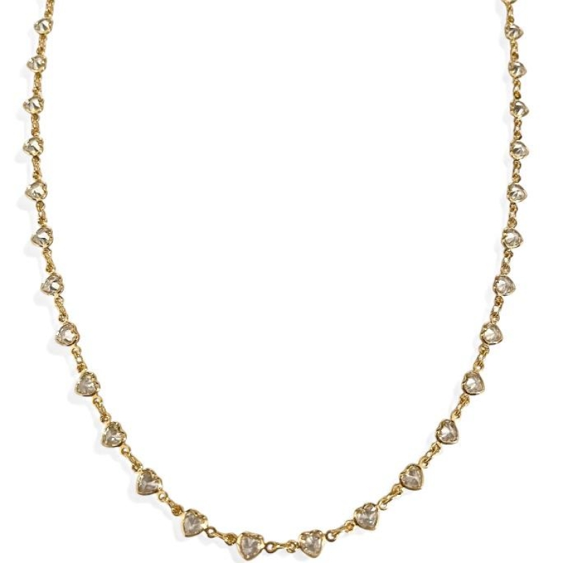 COLAR CHOKER CORAÇÃO CRISTAIS