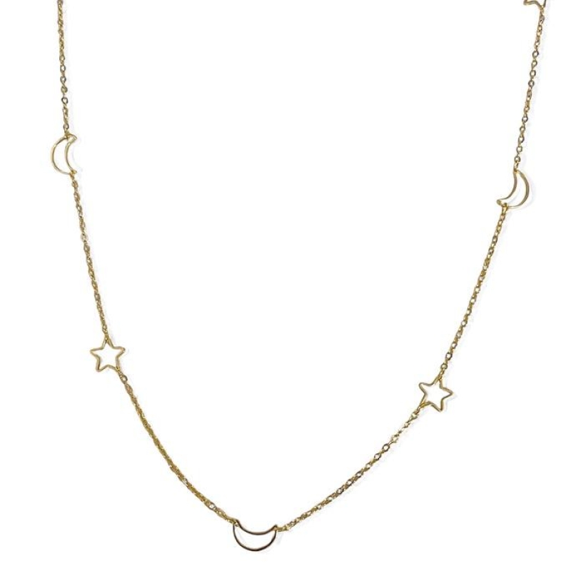 COLAR CHOKER ESTRELA LUA VAZADA
