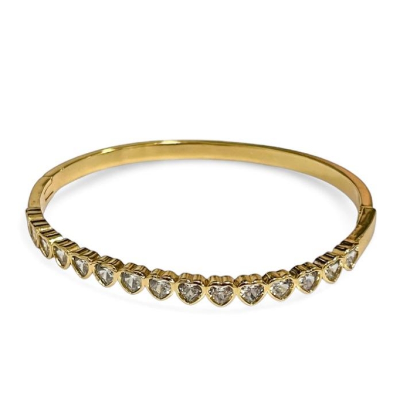 PULSEIRA BRACELETE CORAÇÃO CRISTAL