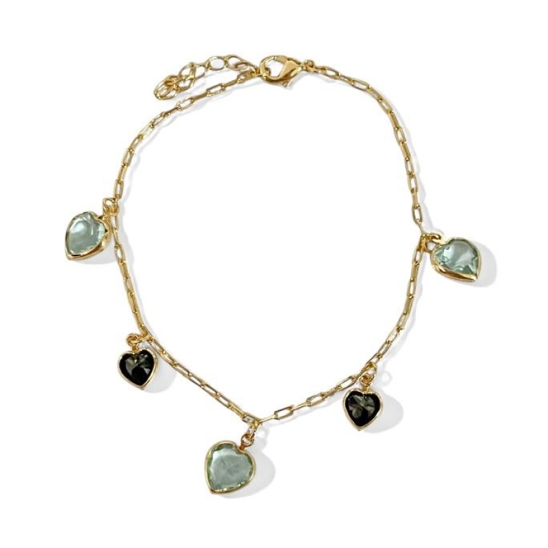 PULSEIRA PINGENTE CORAÇÃO ZIRCONIA COLOR
