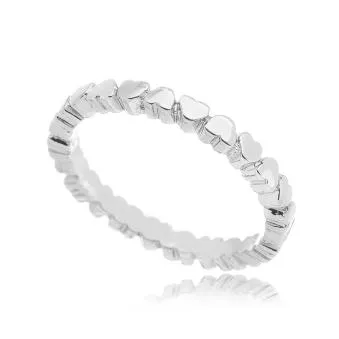 ANEL CORACOES ZIRCONIA CRISTAL