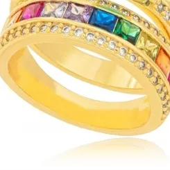ANEL CRISTAIS COLOR ZIRCONIA CRISTAL 15