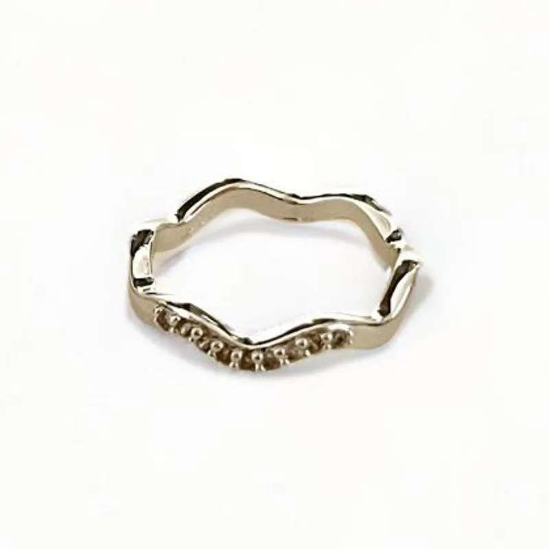 ANEL ONDAS ZIRCONIA CRISTAL 7