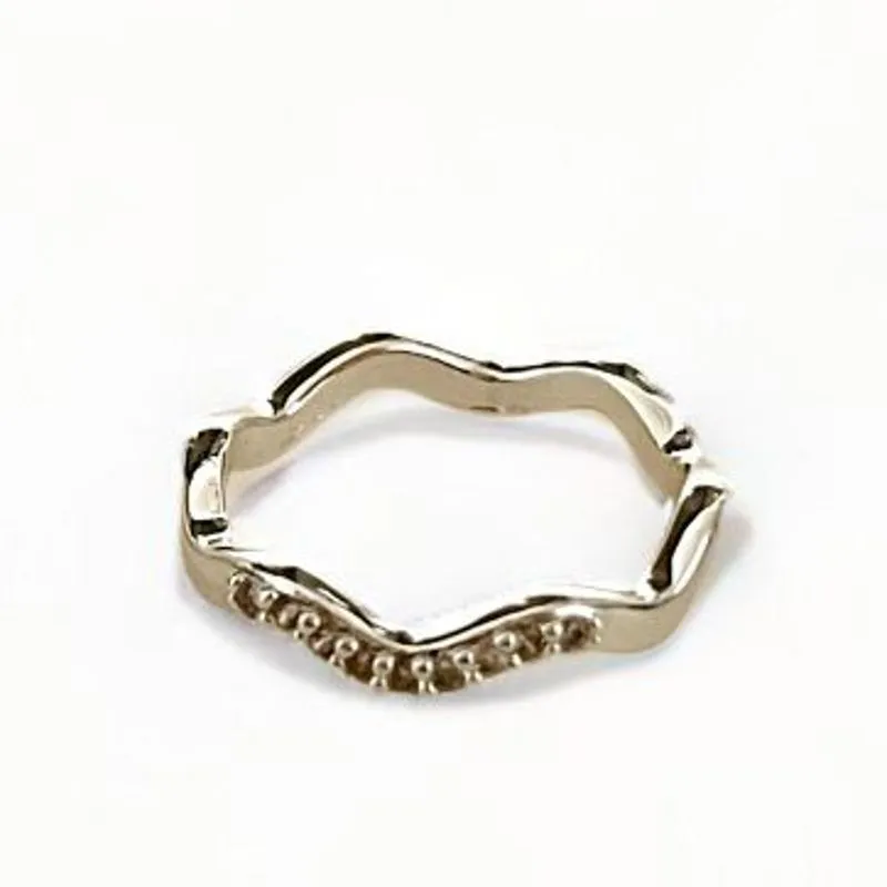 ANEL ONDAS ZIRCONIA CRISTAL 8