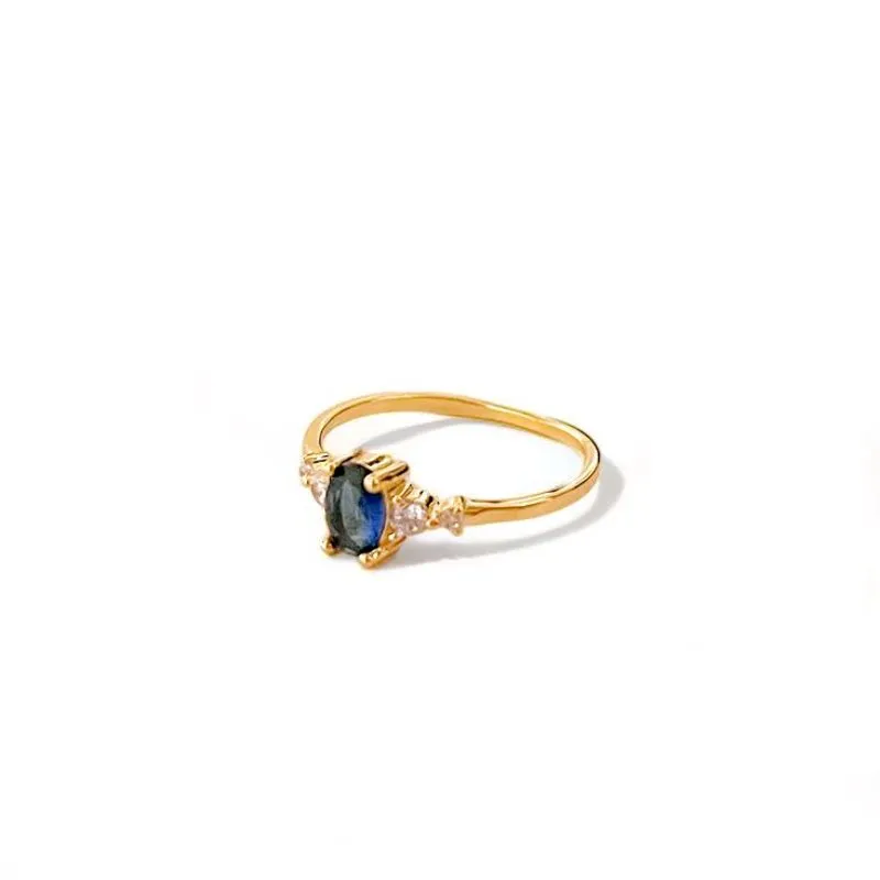 ANEL OVAL SAFIRA ZIRCONIA CRISTAL 16