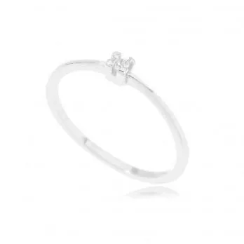ANEL SOLITARIO ZIRCONIA CRISTAL