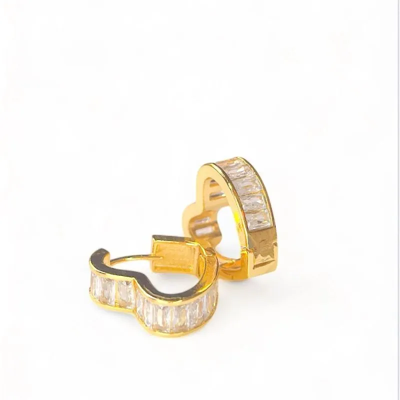BRINCO ARGOLA CORACAO BAGUETE CRISTAL
