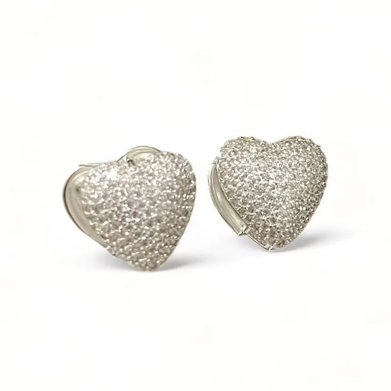 BRINCO ARGOLA CORAÇÃO ZIRCONIA CRISTAL