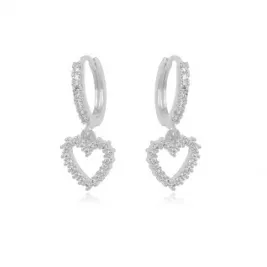 BRINCO ARGOLA CORACAO ZIRCONIA CRISTAL
