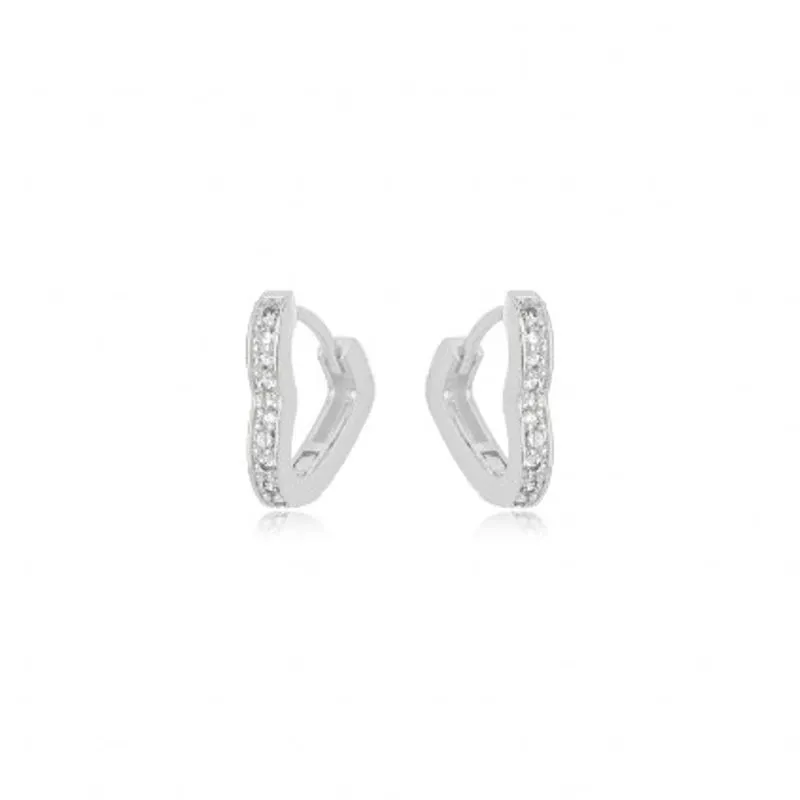 BRINCO ARGOLA CORACAO ZIRCONIA CRISTAL