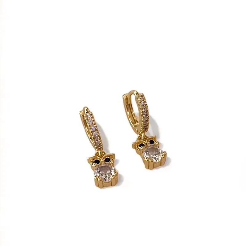 BRINCO ARGOLA CORUJA ZIRCONIA COLOR