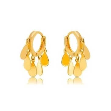 BRINCO ARGOLA GOTAS CHAPA